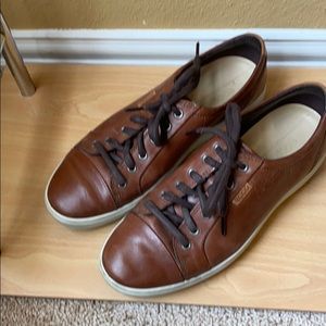 Ecco Brown Leather Sneaker Size 10